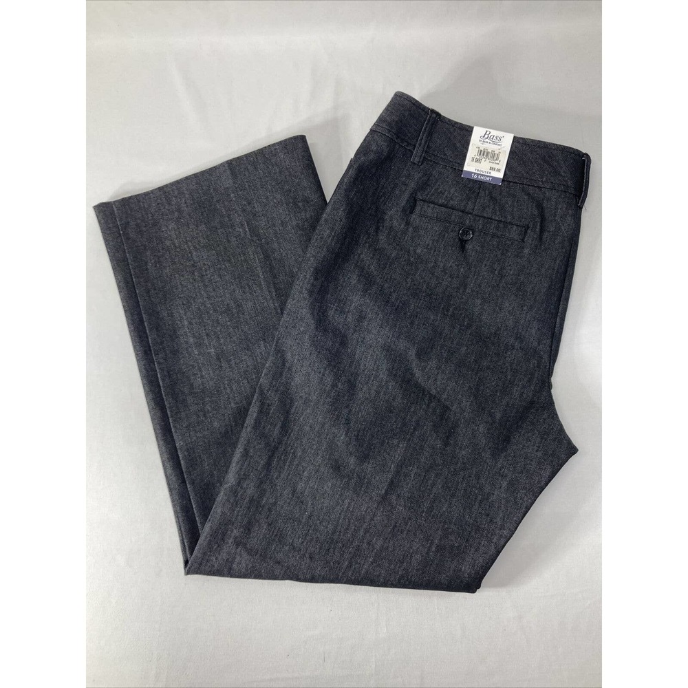 GH Bass & Company Trouser Size 16 Short New Old Stock Black Rinse Vintage